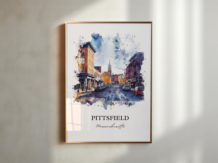 Pittsfield MA Wall Art - Massachusetts Print