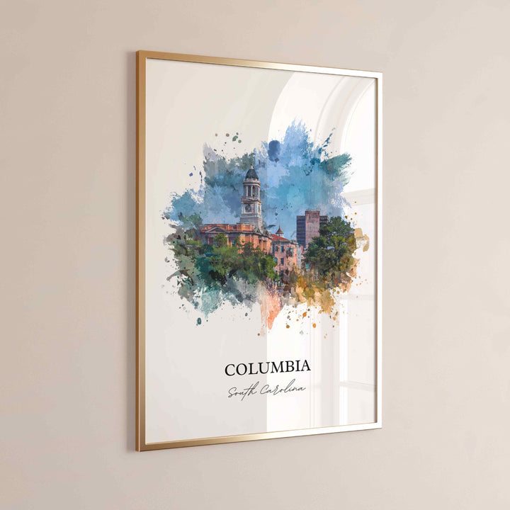 Columbia, South Carolina – Watercolor Art Print