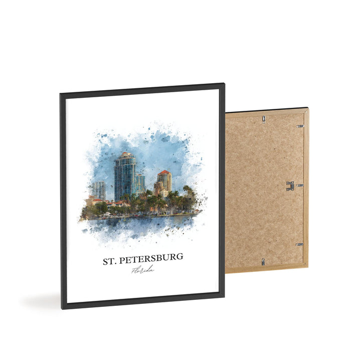 St Petersburg, Florida – Watercolor Art Print