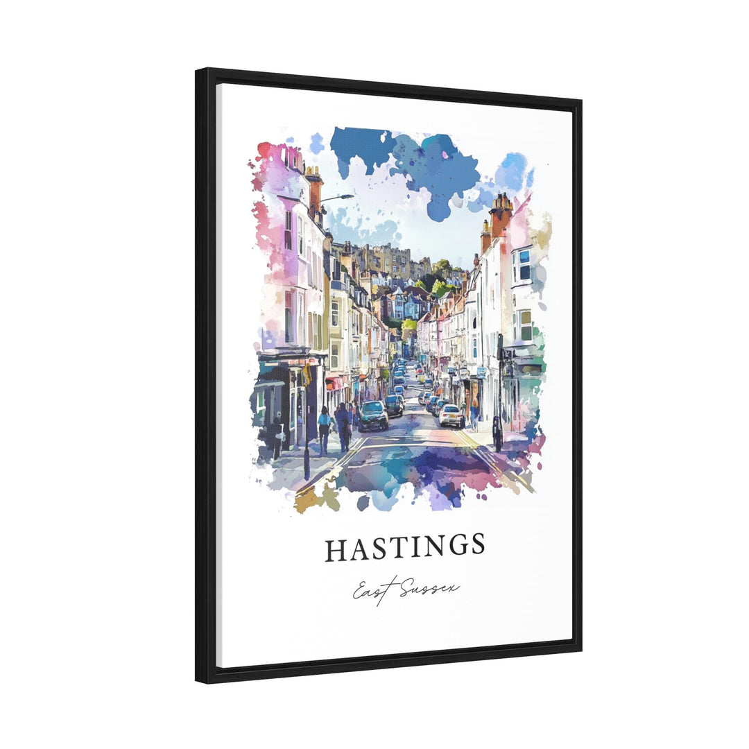 Hastings UK Wall Art, East Sussex Print, Hastings Watercolor Art, Hastings East Sussex Gift, Travel Print, Travel Poster, Housewarming Gift