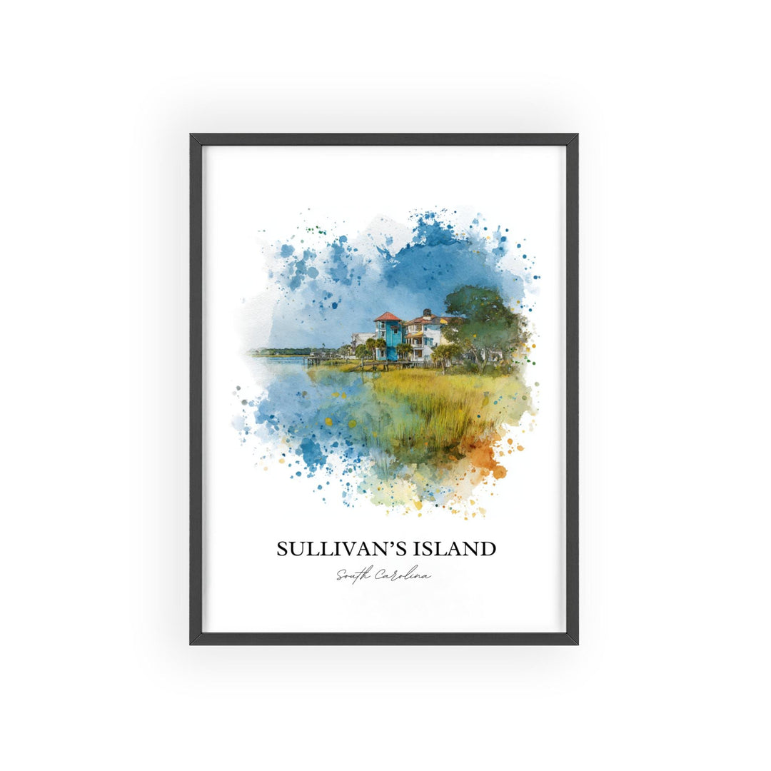 Sullivans Island, SC – Watercolor Art Print