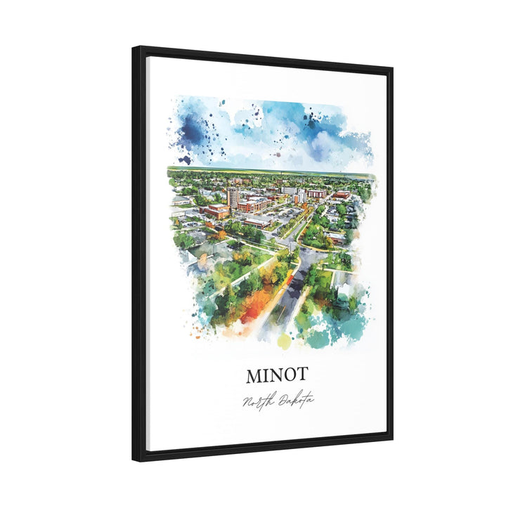 Minot ND Wall Art, Ward County ND Print, North Dakota Watercolor Art, Minot ND Gift, Travel Print, Travel Poster, Housewarming Gift