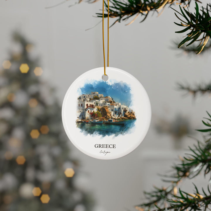 Greece Ornament: Unique Greece Souvenir, Greece Xmas Decor, and Authentic Greece Travel Gift
