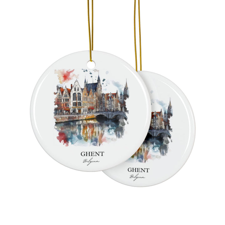 Ghent Belgium Ornament: Unique Ghent Souvenir, Ghent Xmas Decor, and Authentic Ghent Belgium Gift