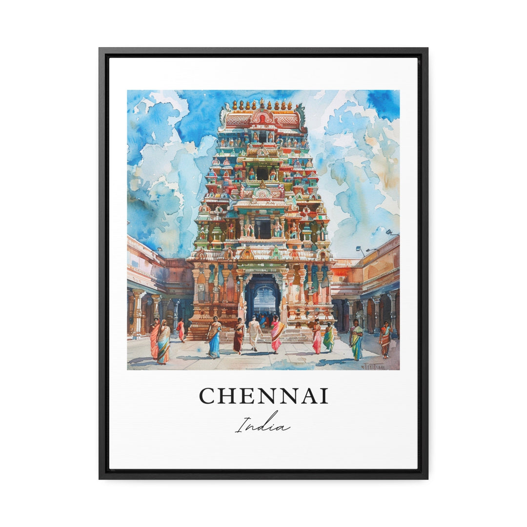 Chennai India Wall Art, Chennai Print, Chennai Watercolor, Chennai India Gift,