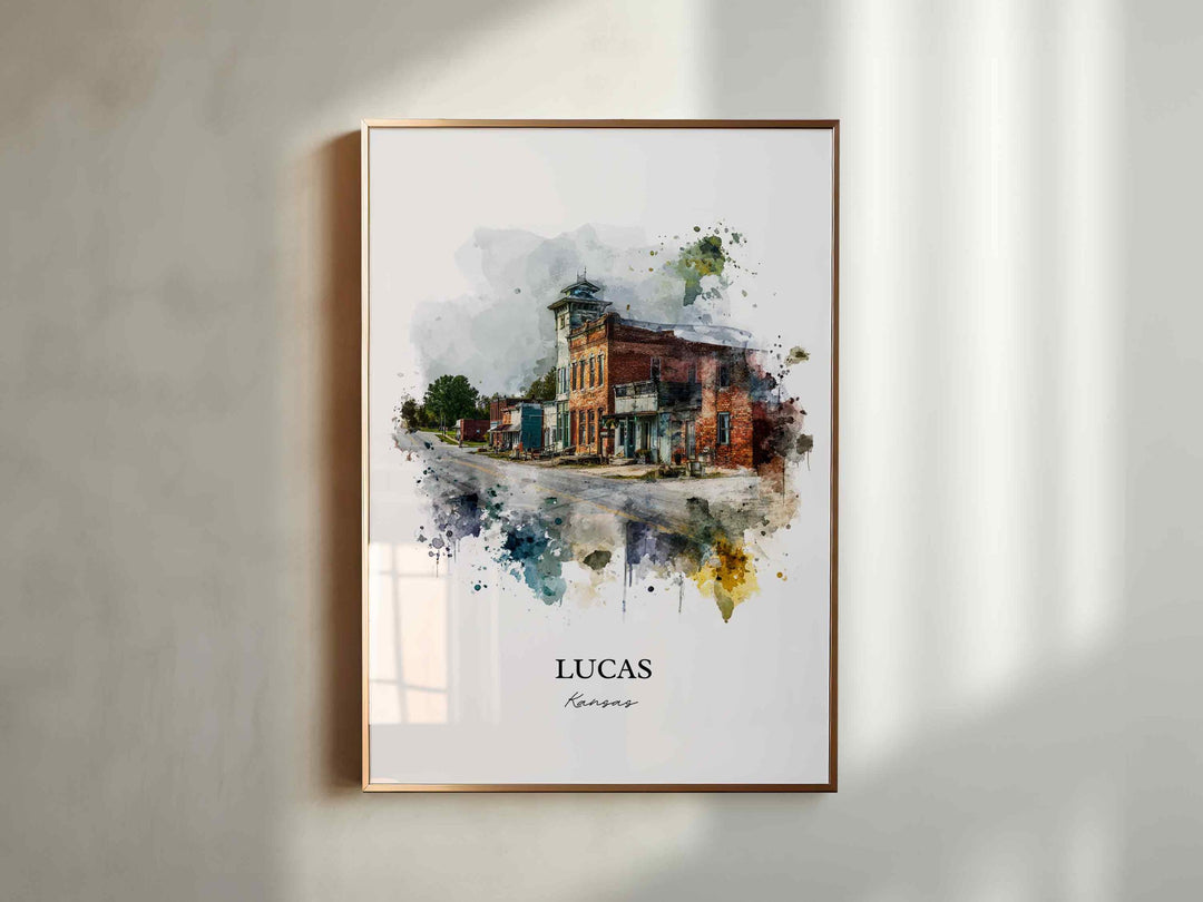 Lucas, Kansas – Watercolor Art Print