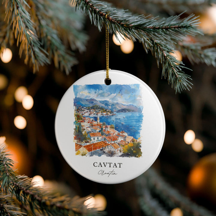 Cavtat Croatia Ornament: Unique Cavtat Souvenir, Cavtat Xmas Decor, and Authentic Cavtat Croatia Gift