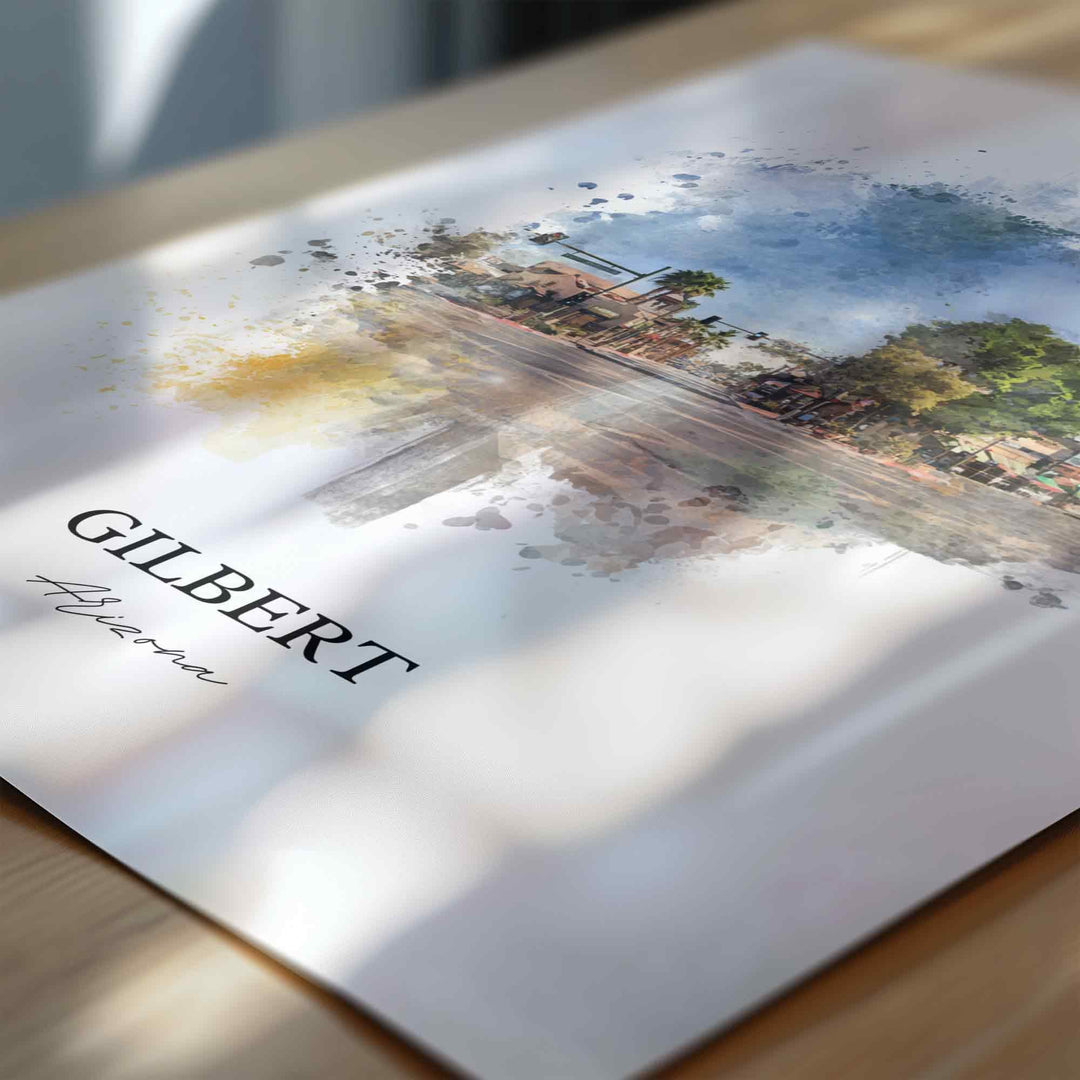 Gilbert, Arizona – Watercolor Art Print