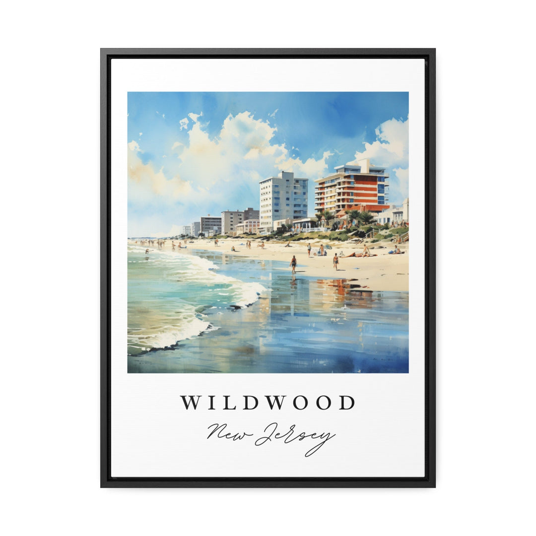 Wildwood traditional travel art - Jersey Shore, Wildwood poster, Wedding gift, Birthday present, Custom Text, Personalized Gift