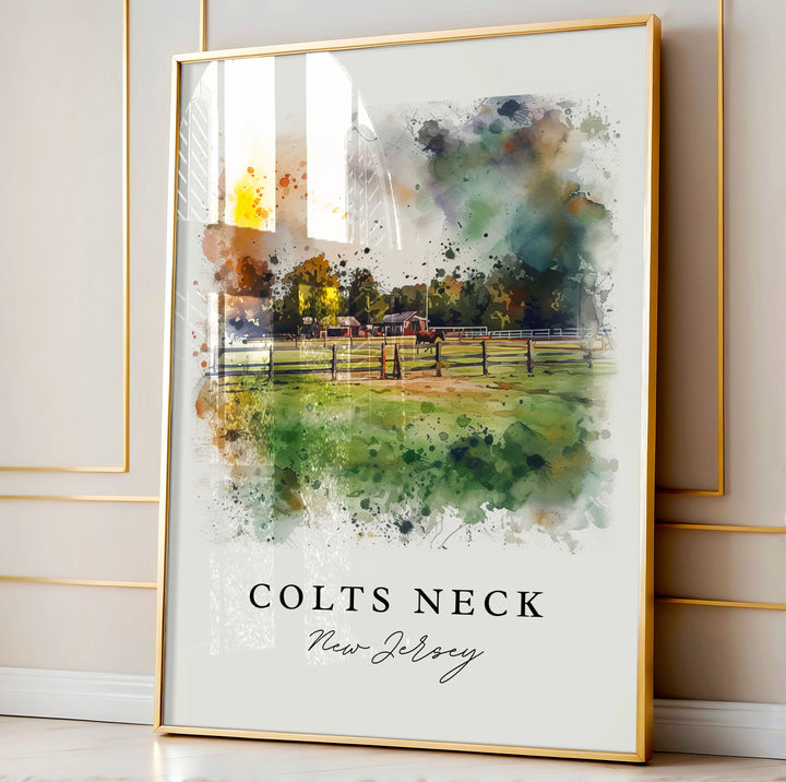 Colts Neck NJ Art, Central NJ Print, New Jersey Wall Art, Colts Neck Gift, Travel Print, Travel Poster, Travel Gift, Housewarming Gift