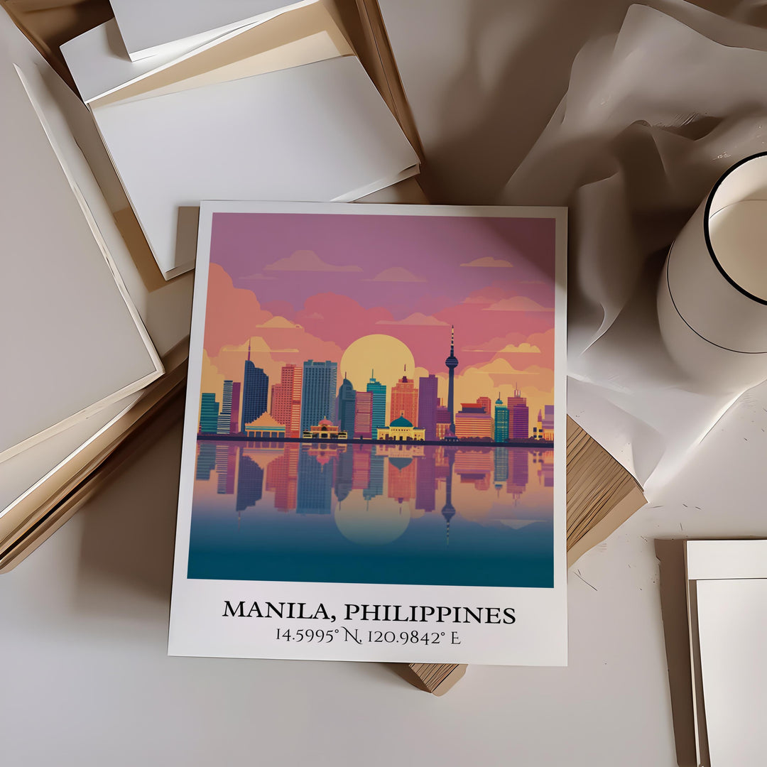 Manila Philippines Art, Manila Retro Travel Art, Manila Home Decor, Manila Gift, Philippines Travel Art, Travel Prints, Housewarming Gift