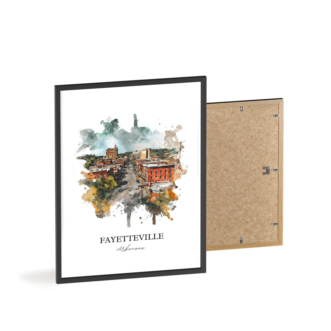 Fayetteville, Arkansas – Watercolor Art Print