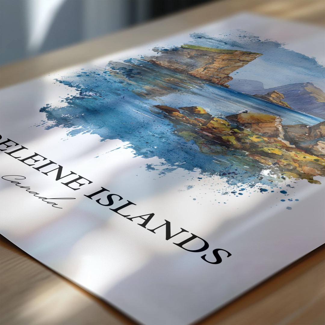 Madeleine Islands Wall Art, Canada Print, Québec Watercolor Art, Québec Gift, Québec Travel Print, Travel Poster, Housewarming Gift