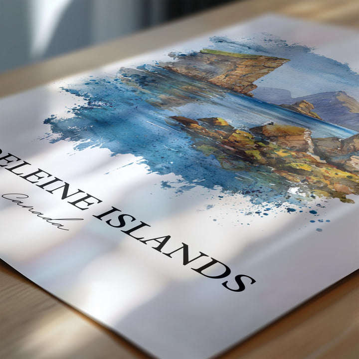 Madeleine Islands Wall Art, Canada Print, Québec Watercolor Art, Québec Gift, Québec Travel Print, Travel Poster, Housewarming Gift
