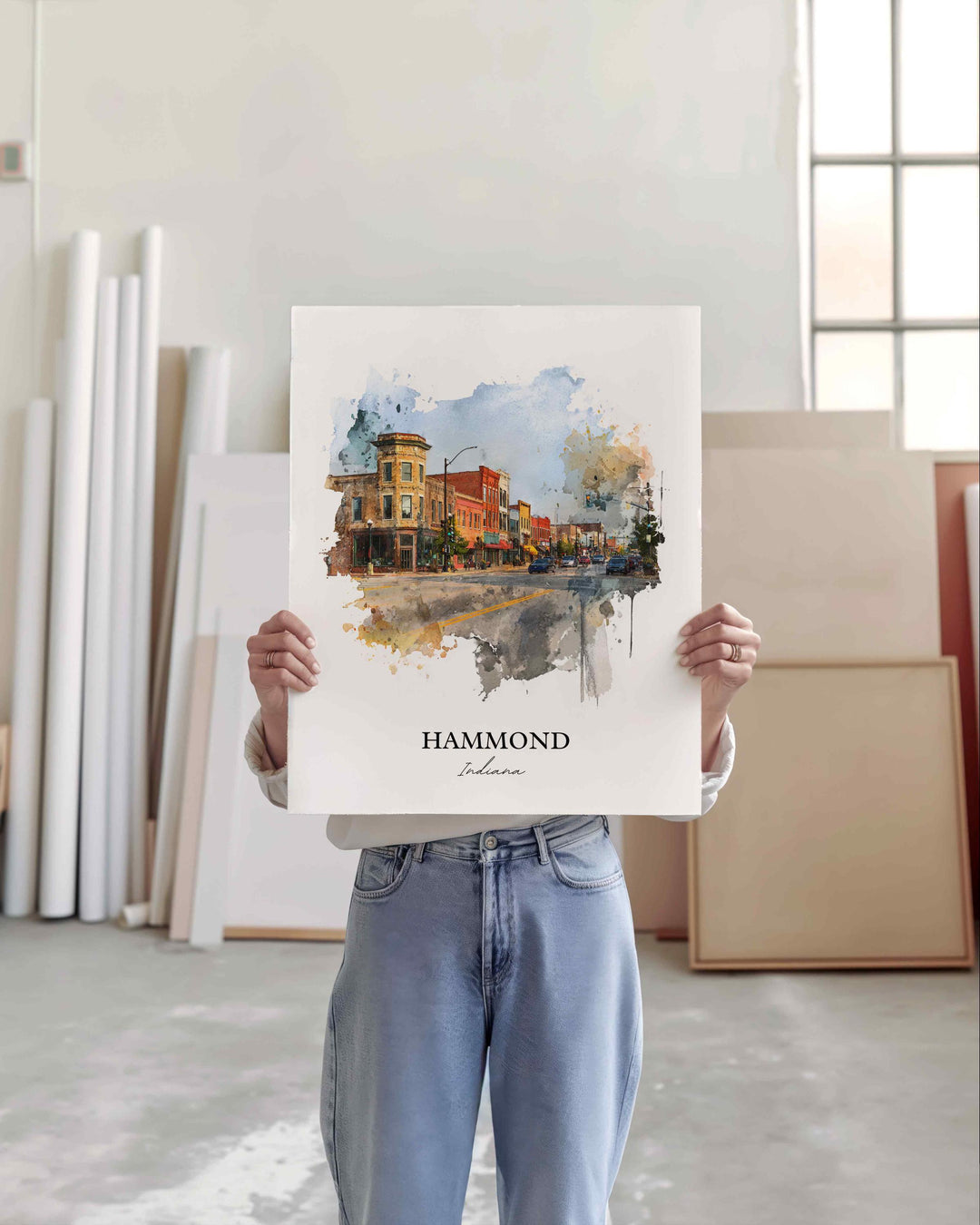 Hammond, Indiana – Watercolor Art Print