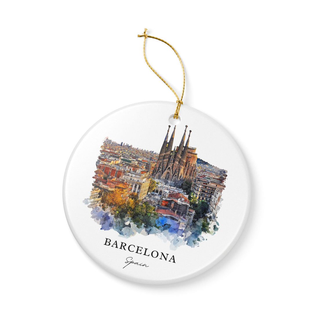 Barcelona Ornament: Unique Barcelona Souvenir, Barcelona Xmas Decor, and Authentic Barcelona Spain Gift