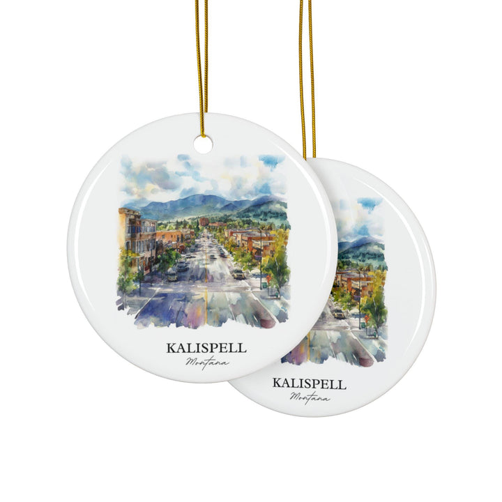Kalispell MT Ornament: Unique Kalispell Souvenir, Kalispell Xmas Decor, and Authentic Kalispell Montana Gift