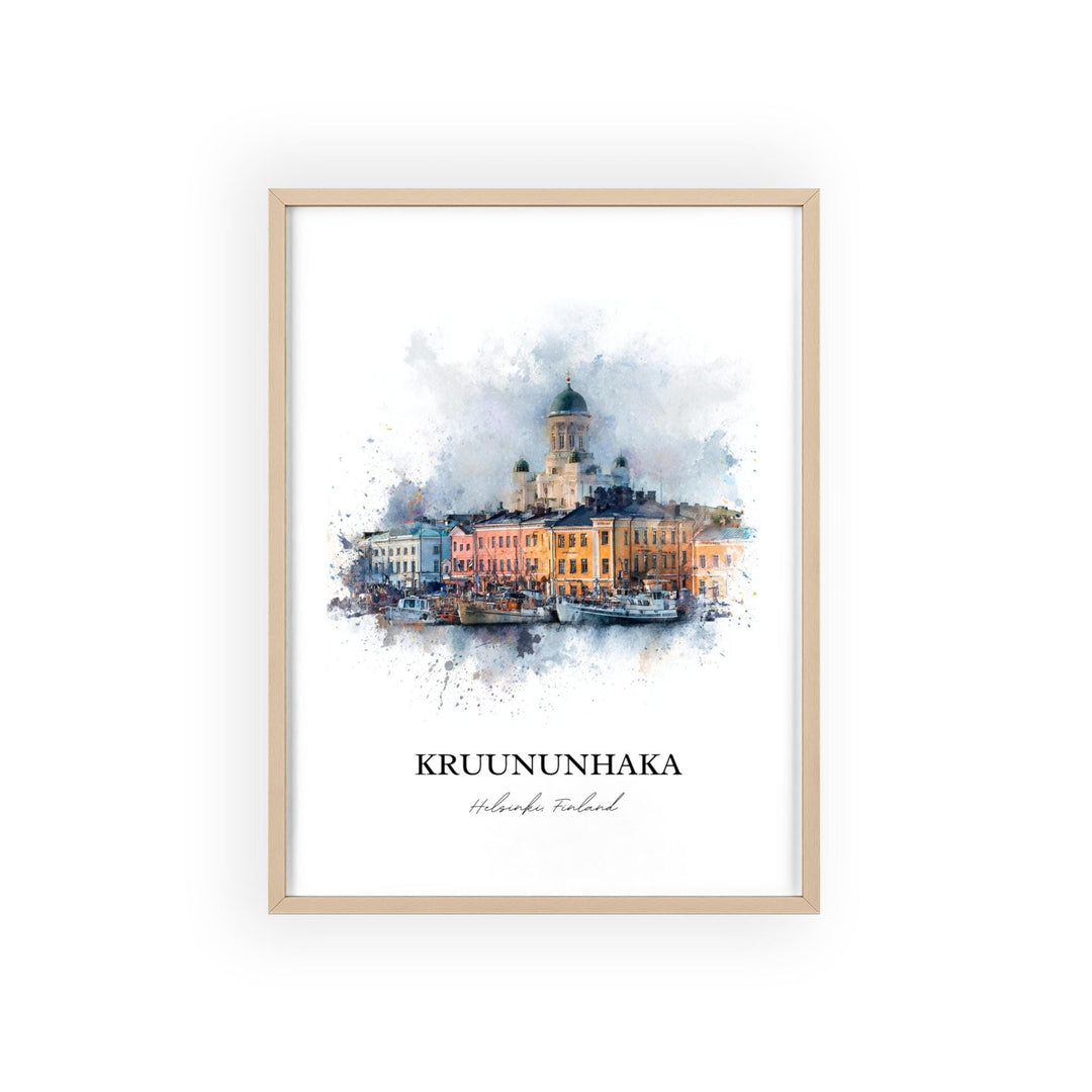 Kruununhaka, Finland – Watercolor Art Print