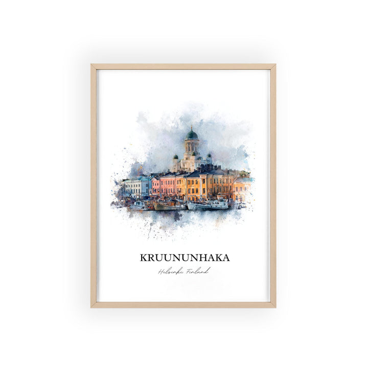 Kruununhaka, Finland – Watercolor Art Print