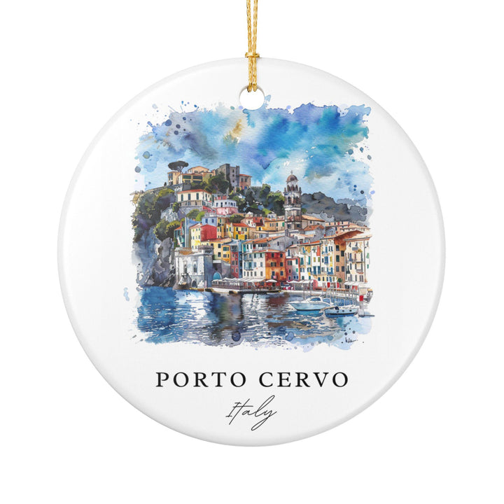 Porto Cervo Ornament: Unique Porto Cervo Souvenir, Italy Xmas Decor, and Authentic Porto Cervo Gift