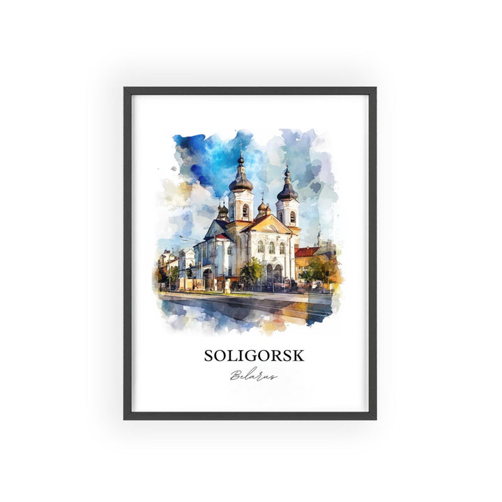 Soligorsk, Belarus – Watercolor Art Print