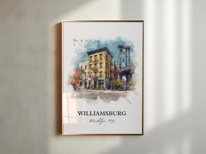 Williamsburg, New York – Watercolor Art Print