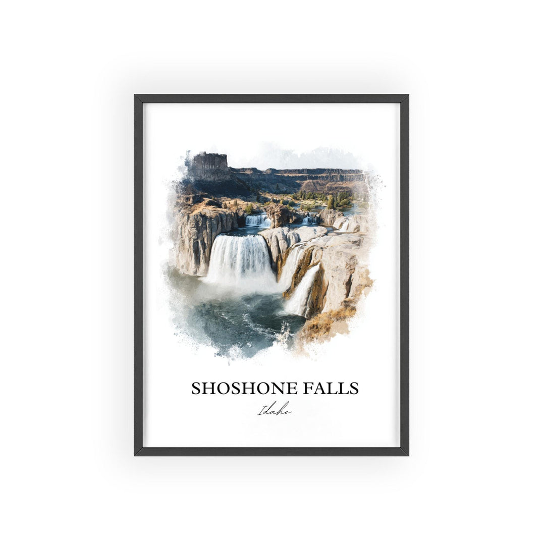 Shoshone Falls Wall Art, Shoshone Falls Print, Idaho Watercolor Art, Shoshone Falls Gift, Travel Print, Travel Poster, Housewarming Gift