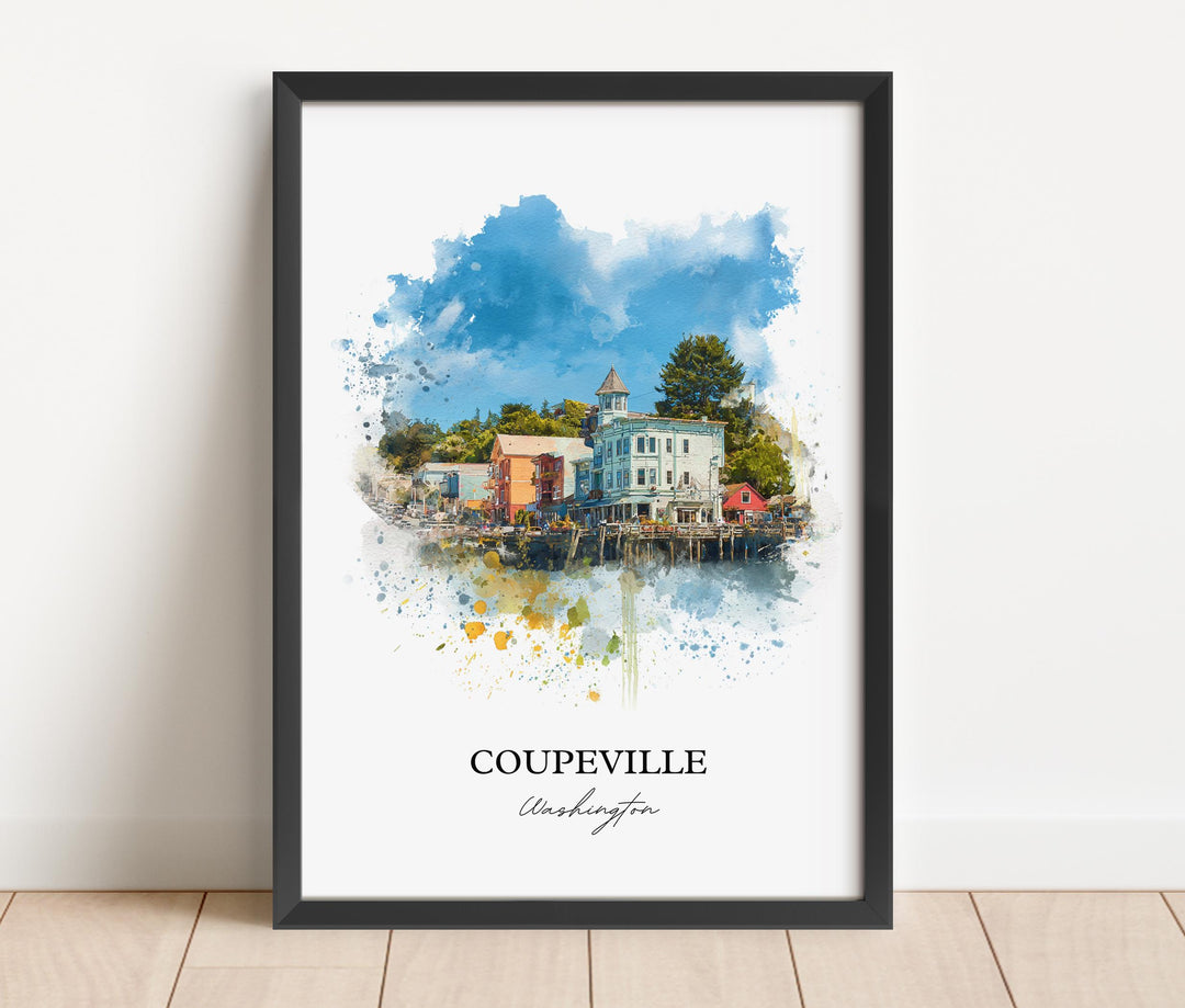 Coupeville, WA – Watercolor Art Print