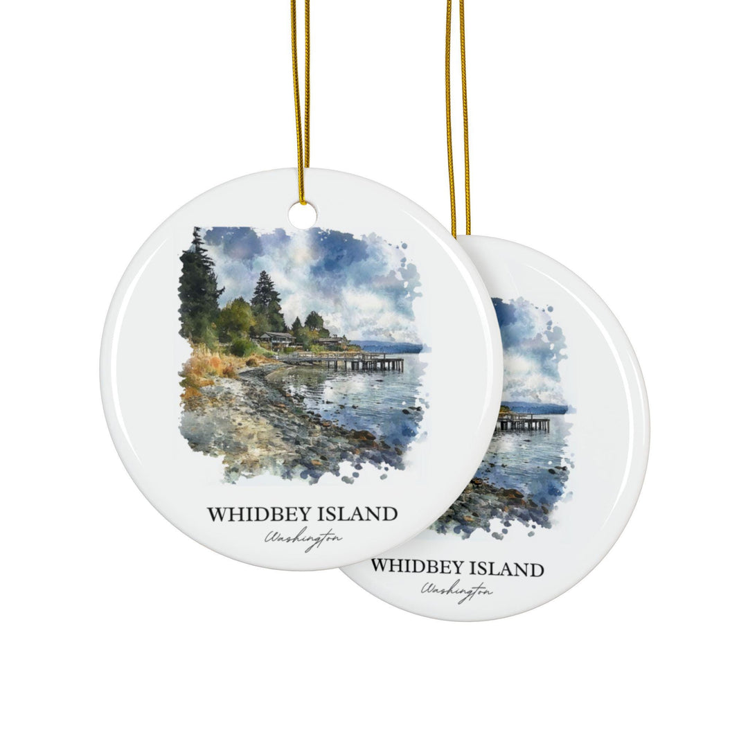 Whidbey Island Ornament: Unique Whidbey Island WA Souvenir, Washington State Xmas Decor, and Authentic Whidbey Island Gift