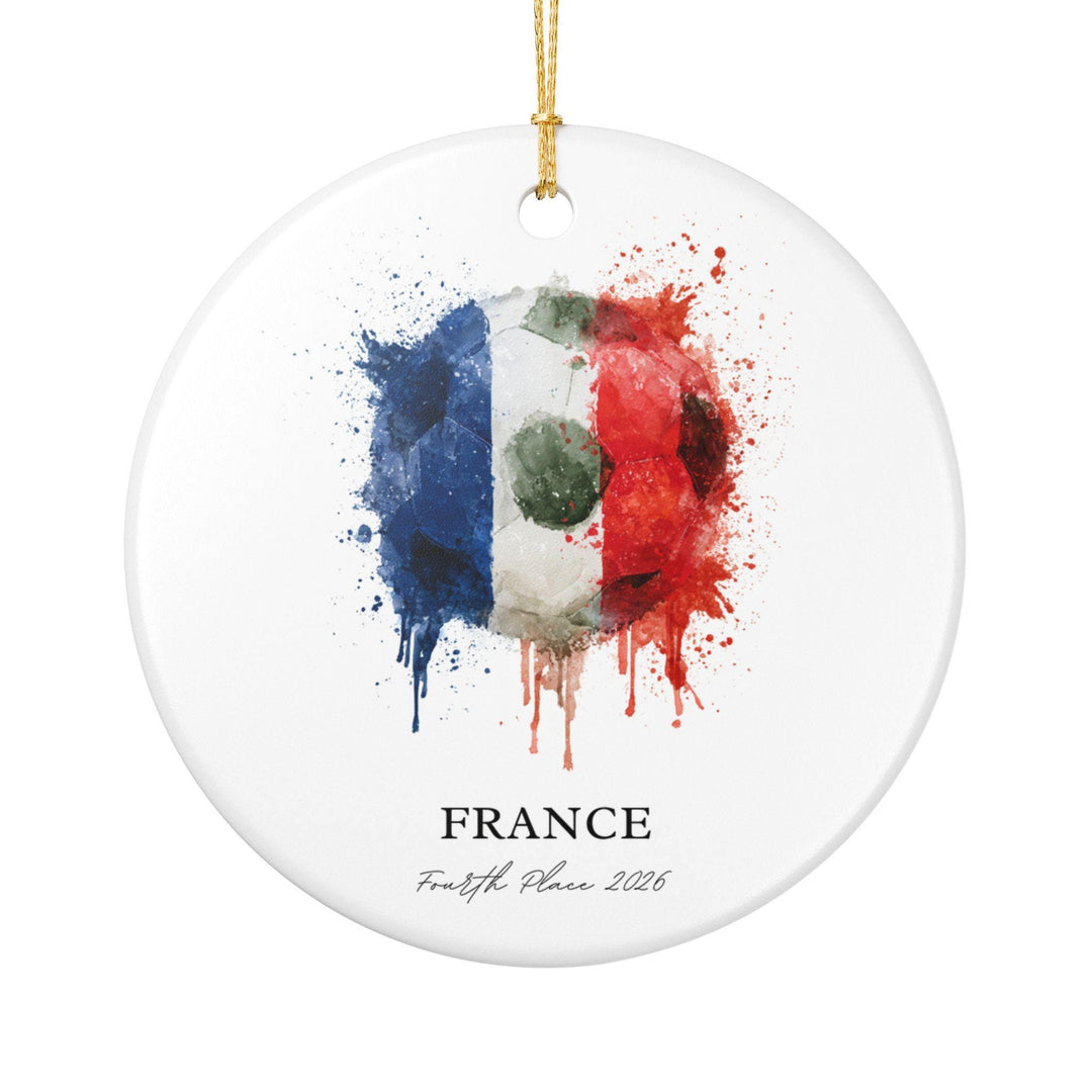 France Soccer Ornament 2026 | Fourth Place Football Fan Keepsake, France Christmas Ornament