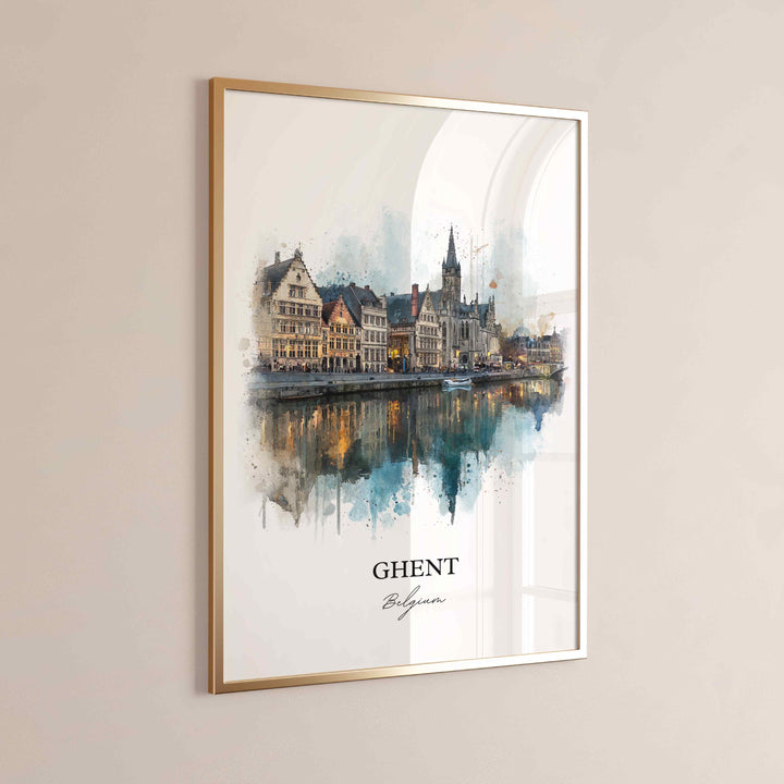 Ghent, Belgium – Watercolor Art Print