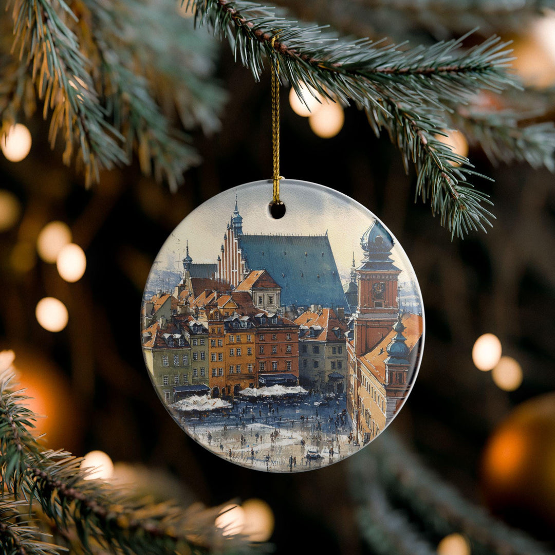 Warsaw Poland Ornament: Unique Warsaw Souvenir, Warsaw Xmas Decor, and Authentic Warsaw Poland Gift