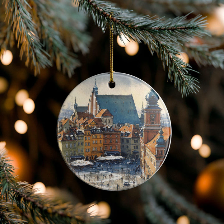 Warsaw Poland Ornament: Unique Warsaw Souvenir, Warsaw Xmas Decor, and Authentic Warsaw Poland Gift