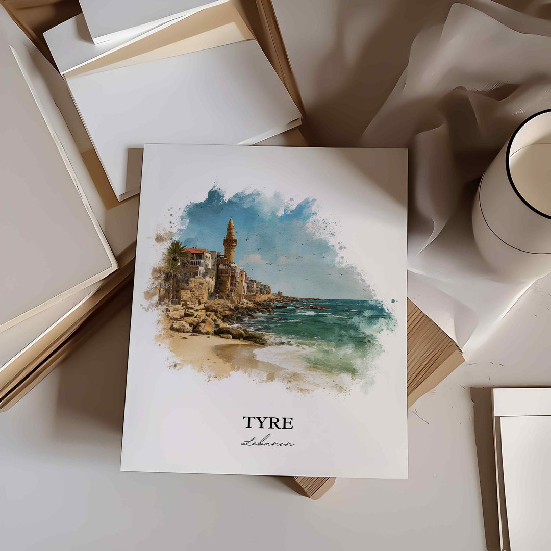 Tyre, Lebanon – Watercolor Art Print