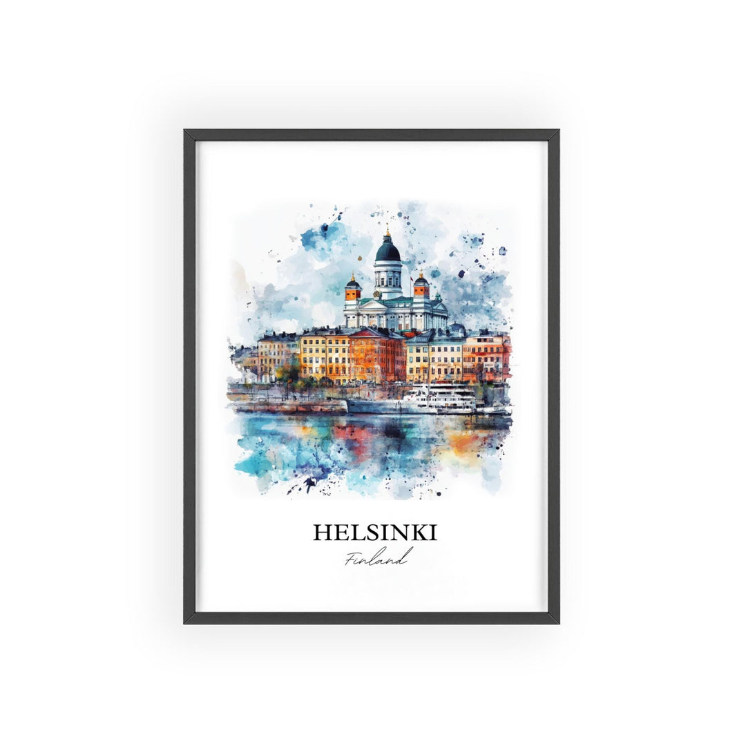 Helsinki Wall Art, Helsinki Print, Finland Watercolor Art, Helsinki Finland Gift, Travel Print, Travel Poster, Housewarming Gift
