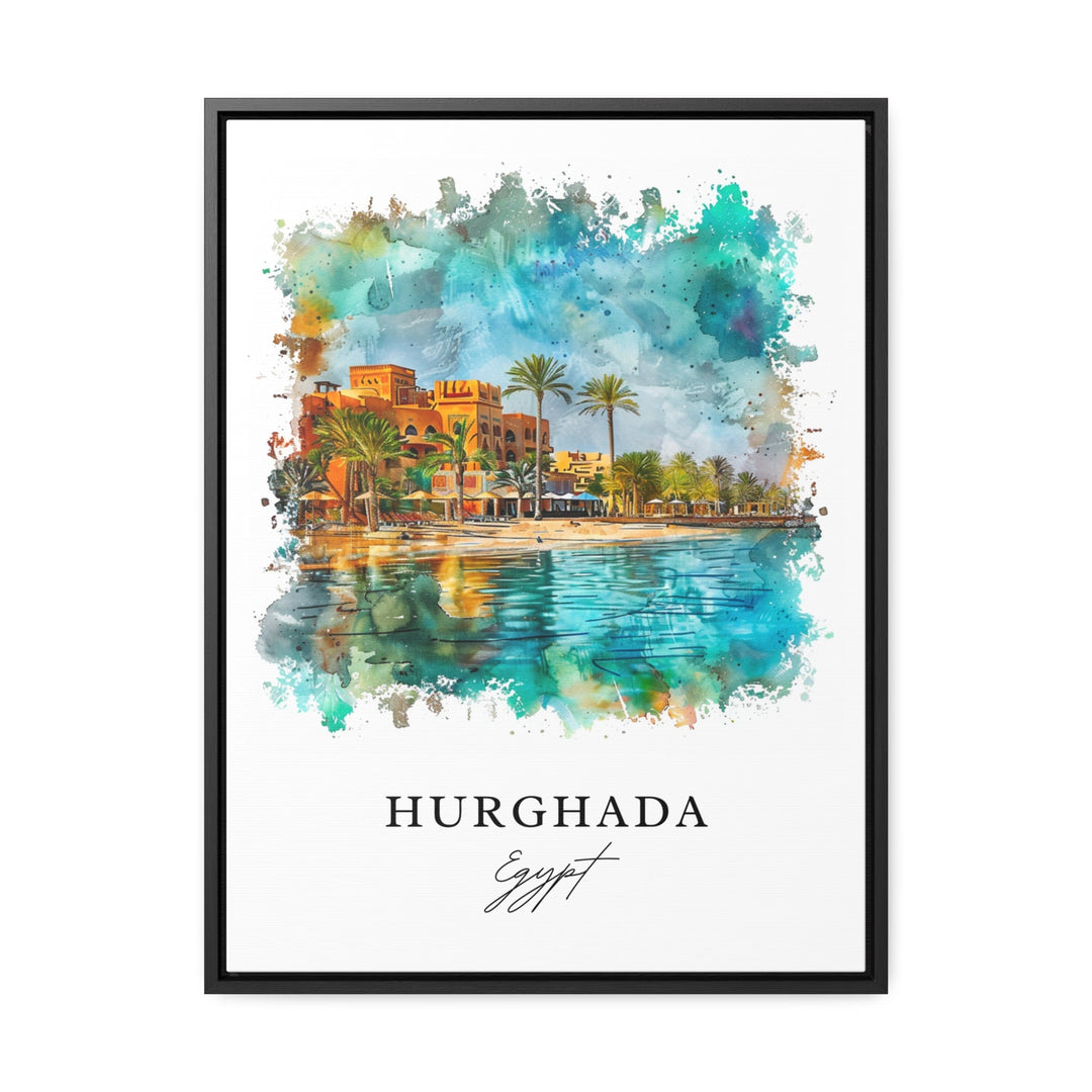 Hurghada Wall Art, Hurghada Egypt Print, Hurghada Watercolor, Hurghada Gift,