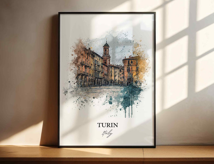 Turin, Italy – Watercolor Art Print