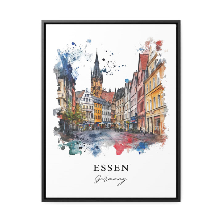 Essen Germany Wall Art, Essen Print, Essen Watercolor Art, Dusseldorf Gift,