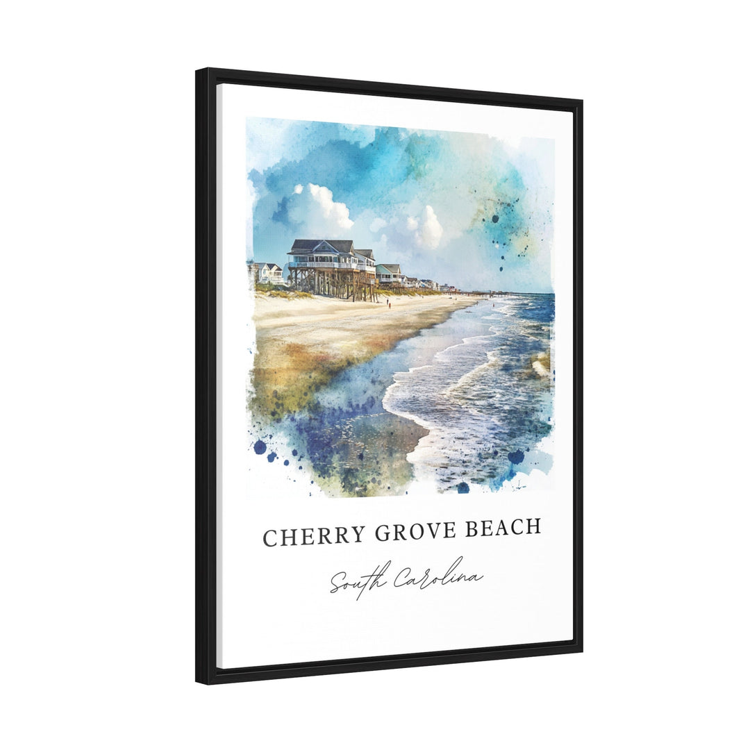 Cherry Grove Beach SC Art, Cherry Grove Print, Cherry Grove Watercolor, Horry County SC Gift,