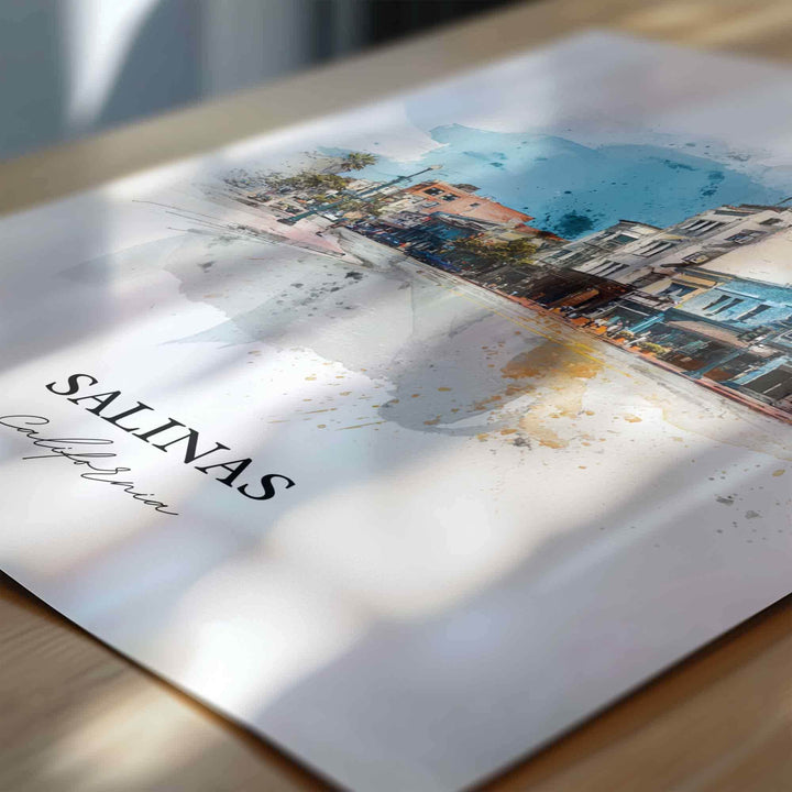 Salinas, California – Watercolor Art Print