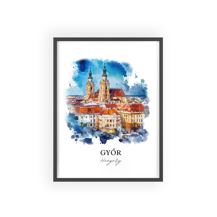 Gyor, Hungary – Watercolor Art Print