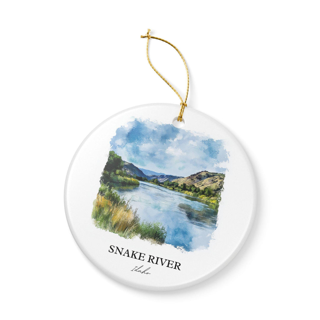 Snake River Ornament: Unique Snake River Idaho Souvenir, Snake River Xmas Decor, and Authentic Snake River Gift