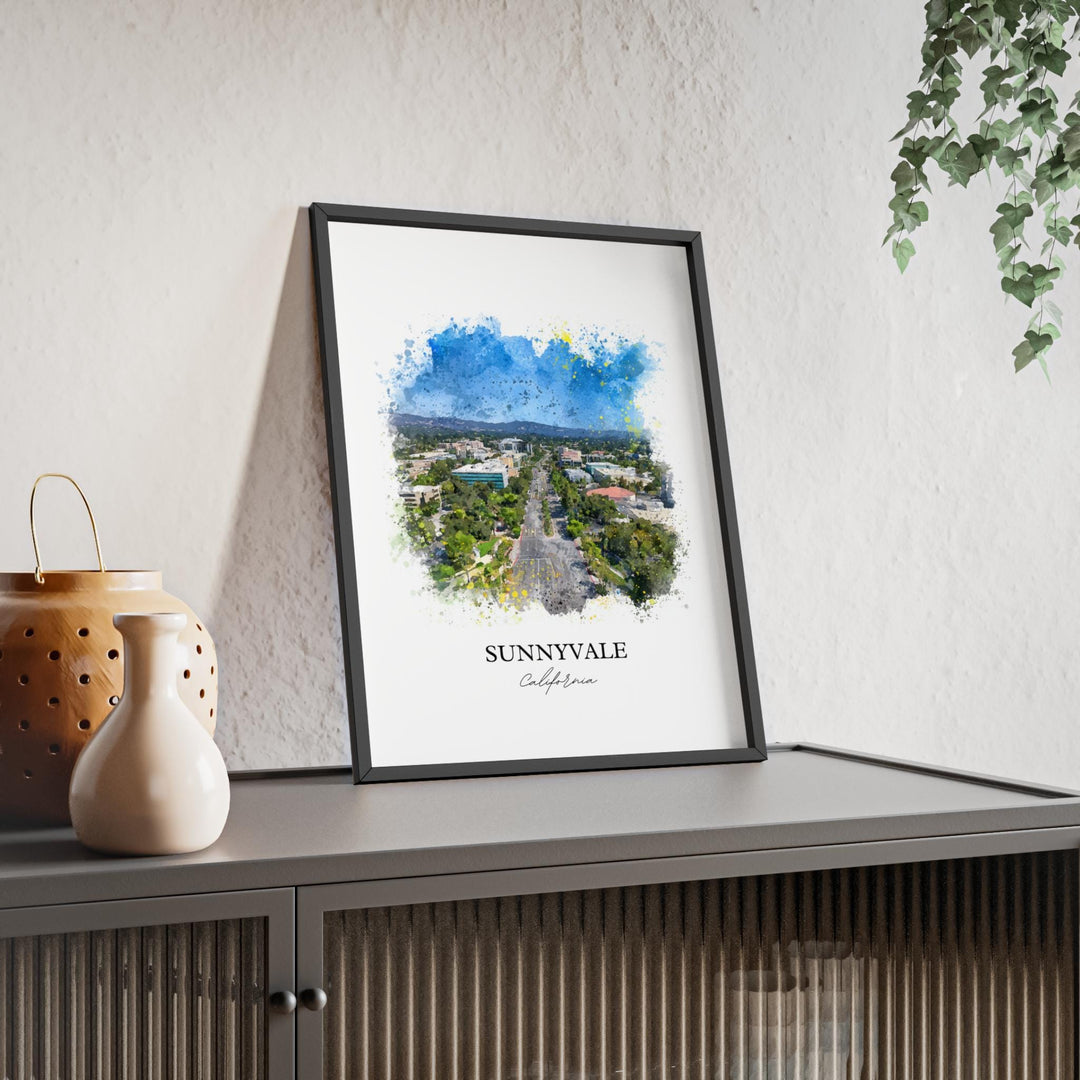 Sunnyvale, California – Watercolor Art Print
