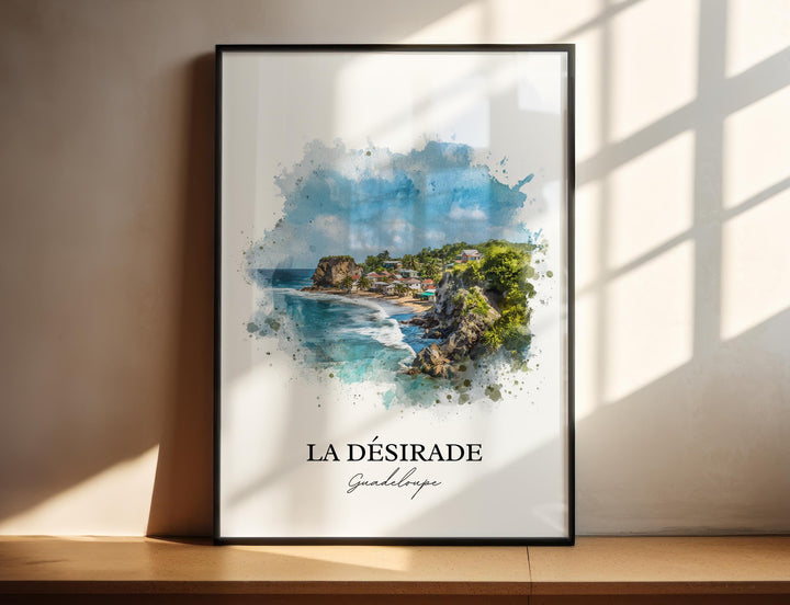 La Désirade Guadeloupe Art, Guadeloupe Print, Guadeloupe Watercolor, Guadeloupe Gift, West Indies Print, Travel Poster, Housewarming Gift