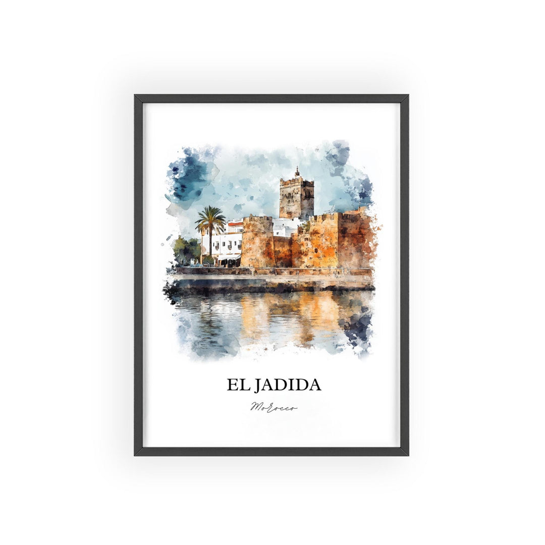 El Jadida, Morocco – Watercolor Art Print