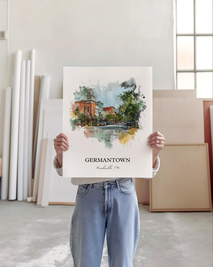 Germantown, Tennessee – Watercolor Art Print