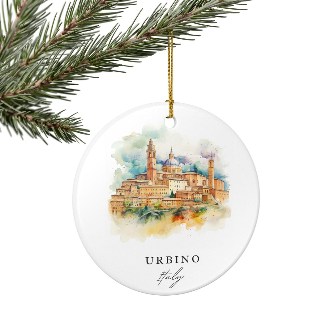 Urbino Italy Ornament: Unique Urbino Souvenir, Urbino Italy Xmas Decor, and Authentic Urbino Italy Gift