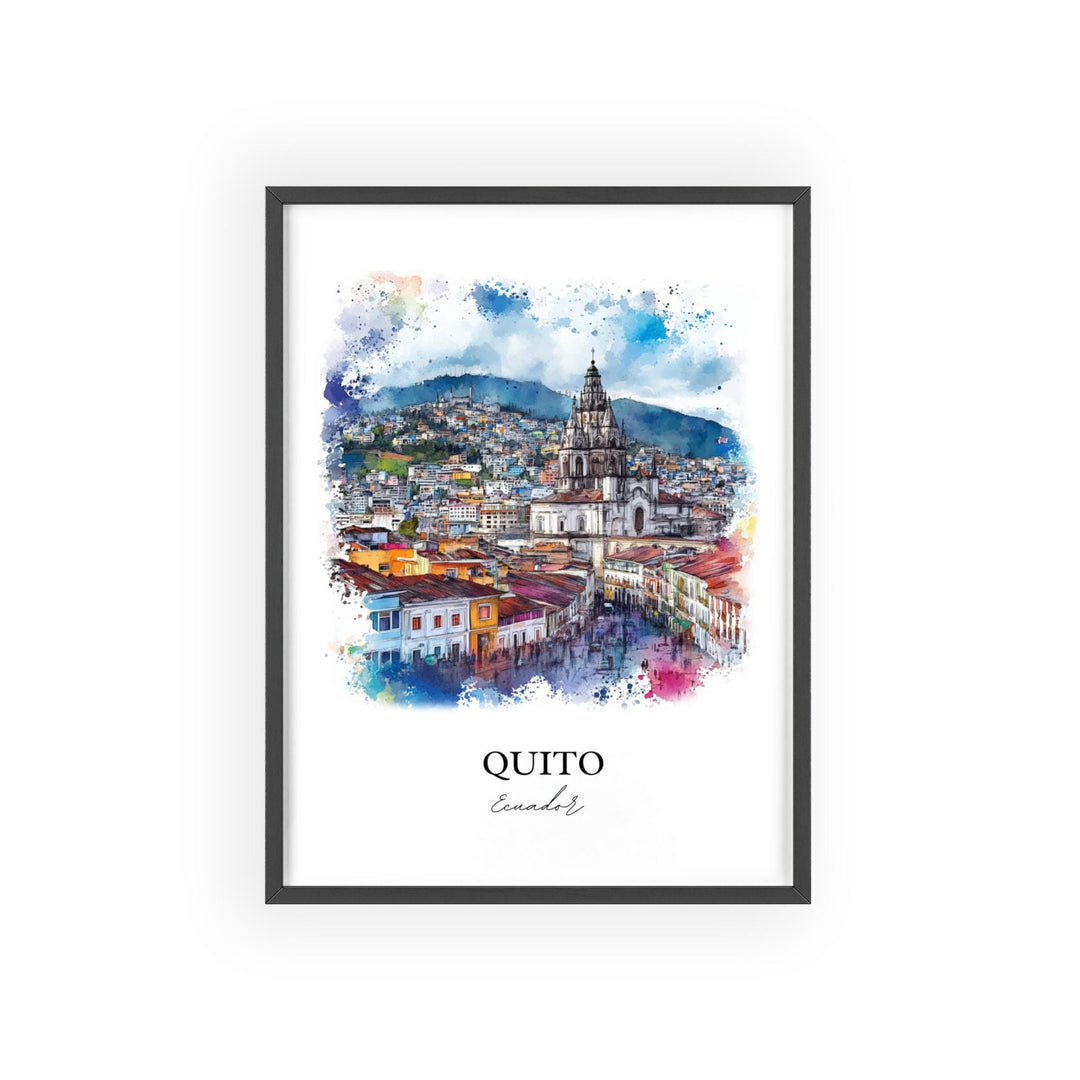 Quito, Ecuador – Watercolor Art Print