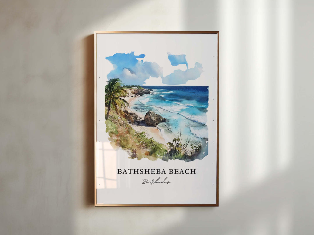 Bathsheba Beach Wall Art - Aruba Print