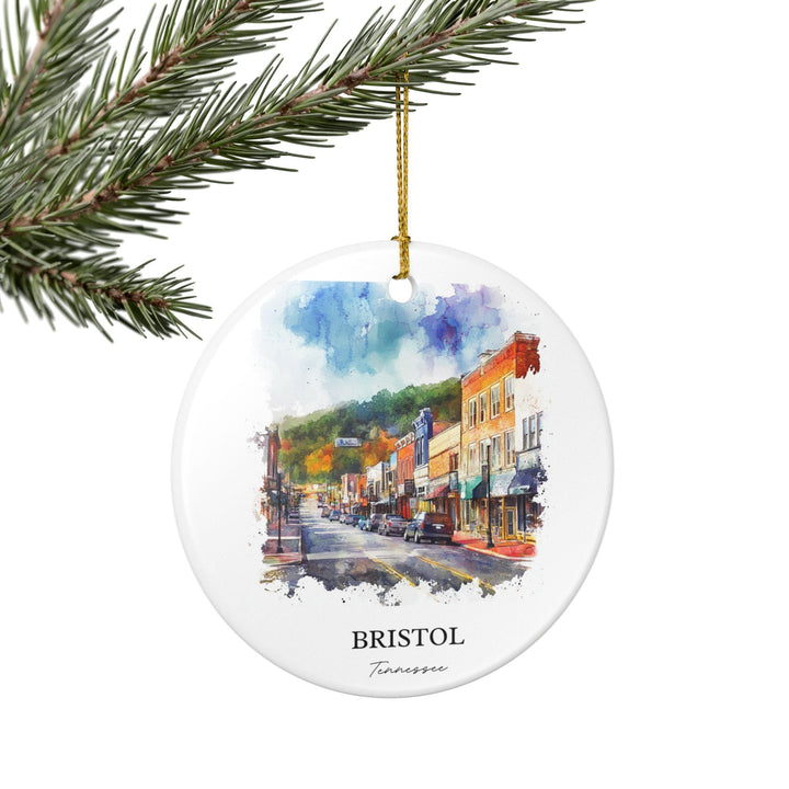 Bristol Tennessee Ornament: Unique Bristol TN Souvenir, Tennessee Xmas Decor, and Authentic Bristol TN Gift